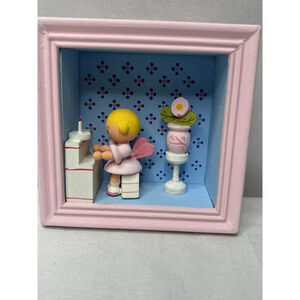 Vintage Hand Painted Nursery Decoration Charms Heartline Italy W/ Box. Cute!